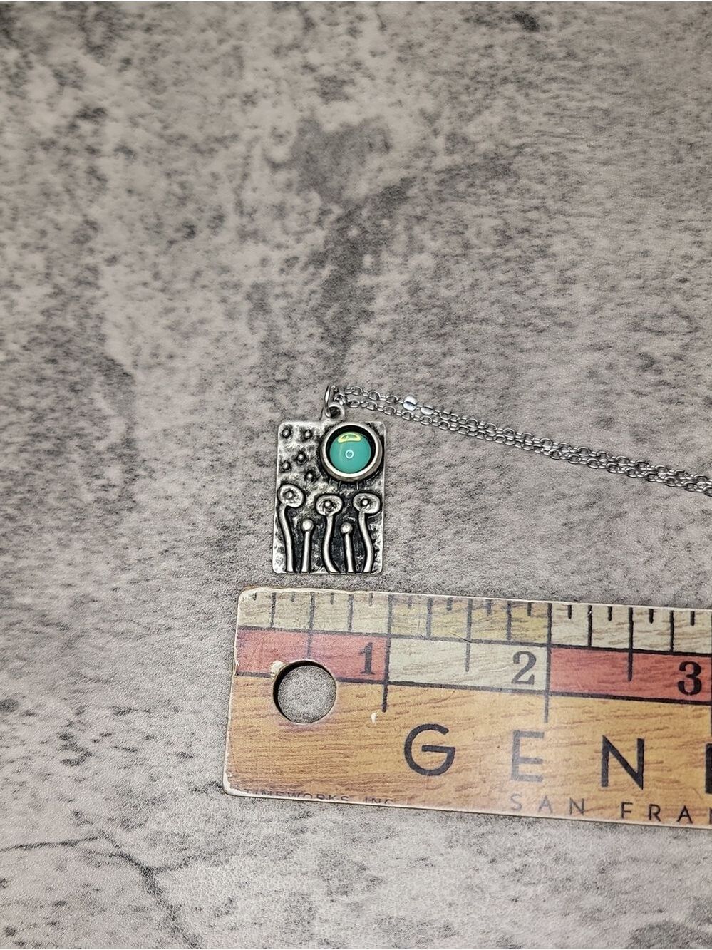 One of a kind Uranium Glass Necklace - Picture 8 of 9